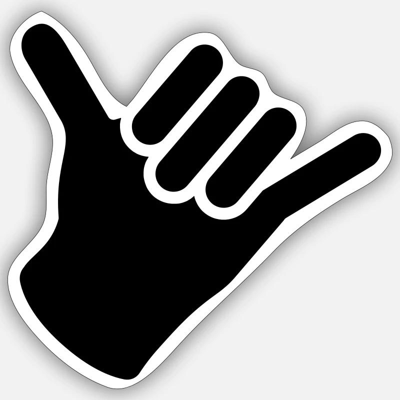 Surfer symbol - Sticker size S (10 x 10 cm) - white matte