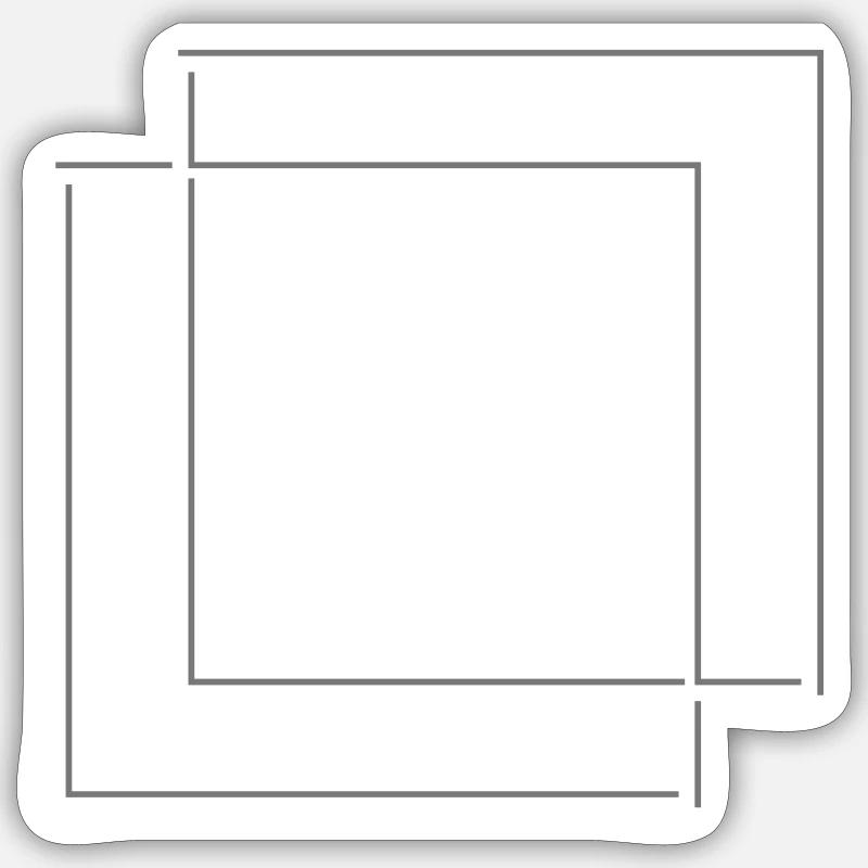 Lines square dashes Sticker size S (10 x 10 cm)
