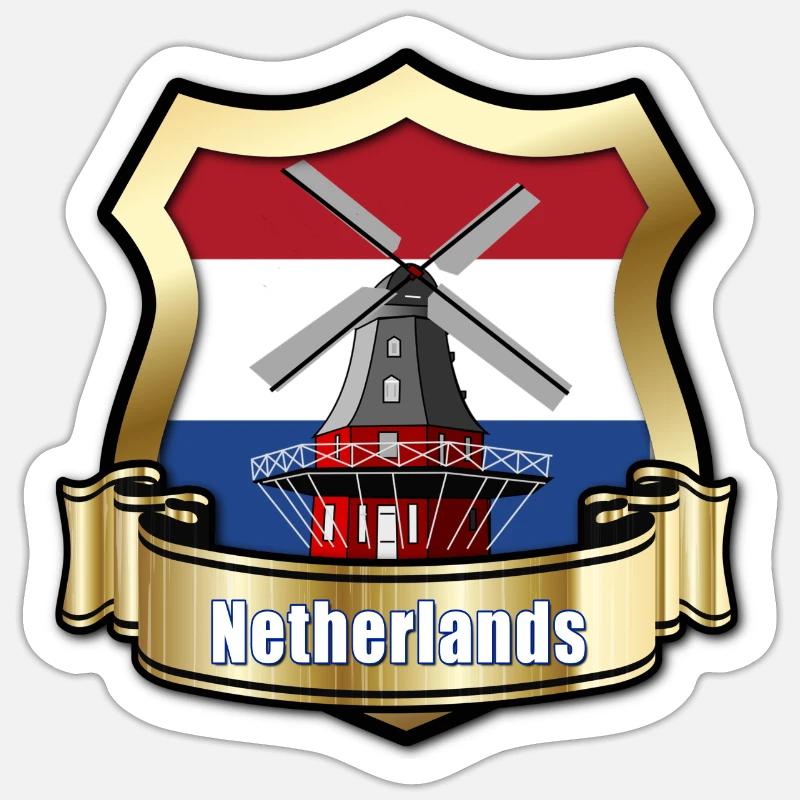 Netherlands - Sticker size S (10 x 10 cm) - white matte