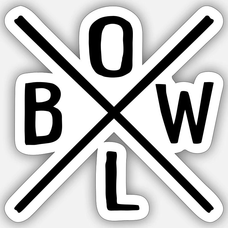 bowling Sticker size S (10 x 10 cm)