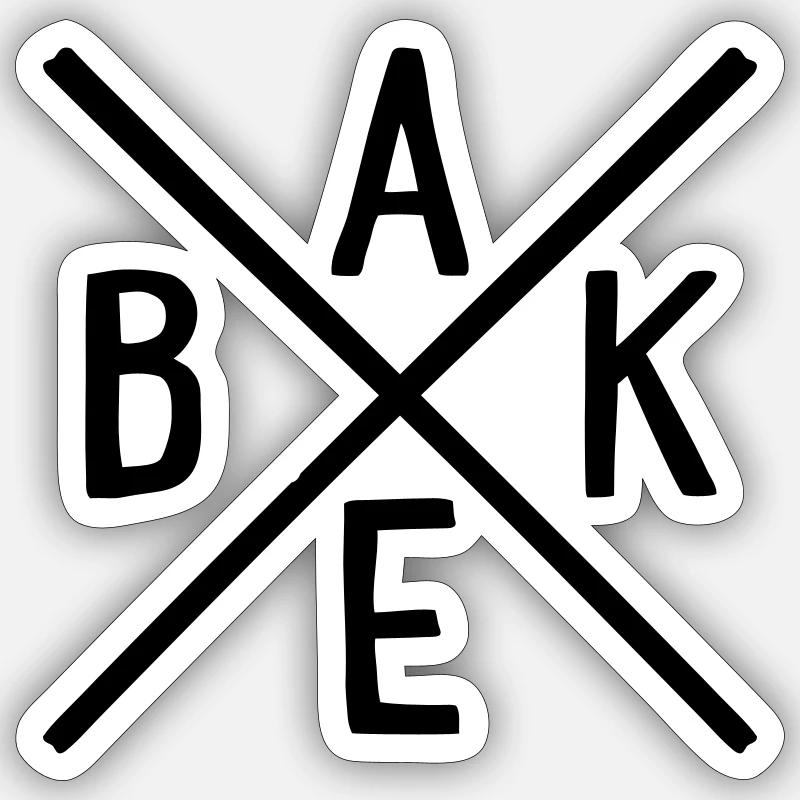 to bake - Sticker size S (10 x 10 cm) - white matte