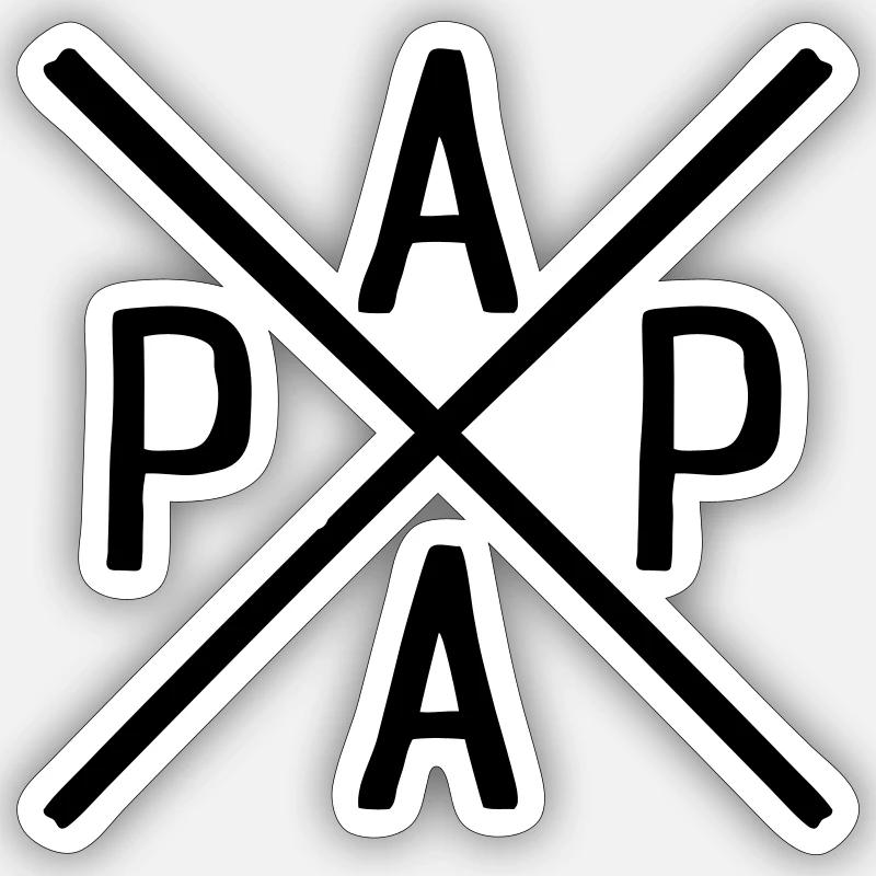father - Sticker size S (10 x 10 cm) - white matte