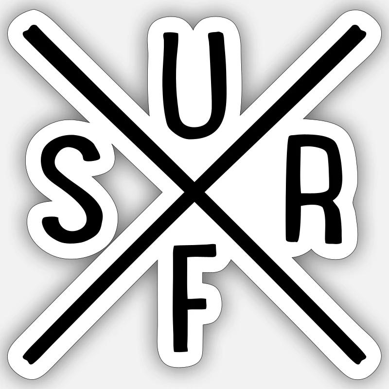 Le surf Sticker taille S (10 x 10 cm)