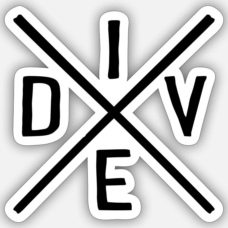 diving Sticker size S (10 x 10 cm)