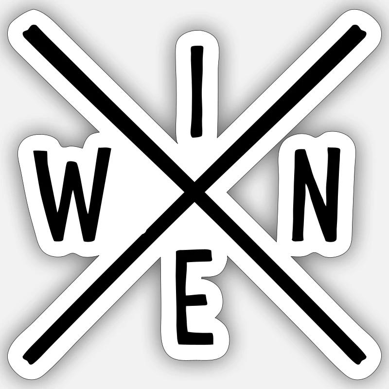 wine - Sticker Größe S (10 x 10 cm) - Mattweiß