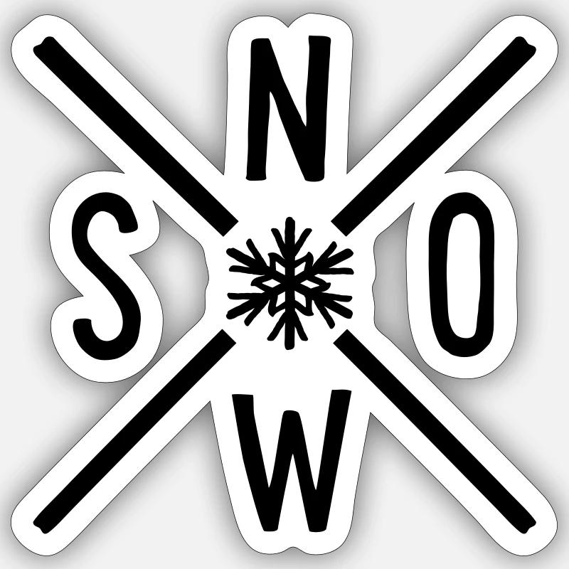 snow Sticker size S (10 x 10 cm)