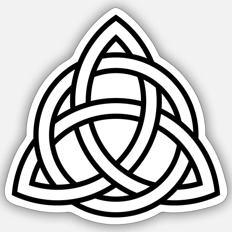 Triquetra | Geschenkidee | Symbol - Sticker Größe S (10 x 10 cm) - Mattweiß