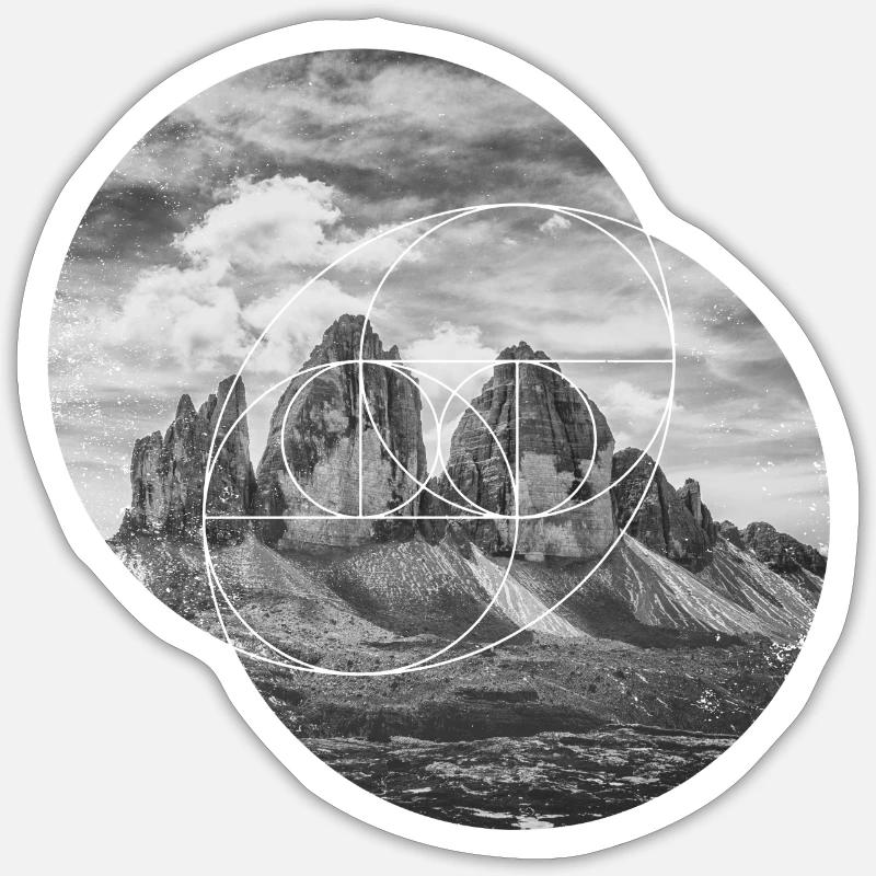 Three Peaks Dolomites Geometric shape Polygon Sticker size S (10 x 10 cm)