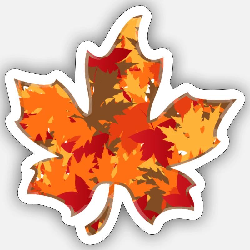 Maple leaf maple leaf - Sticker size S (10 x 10 cm) - white matte