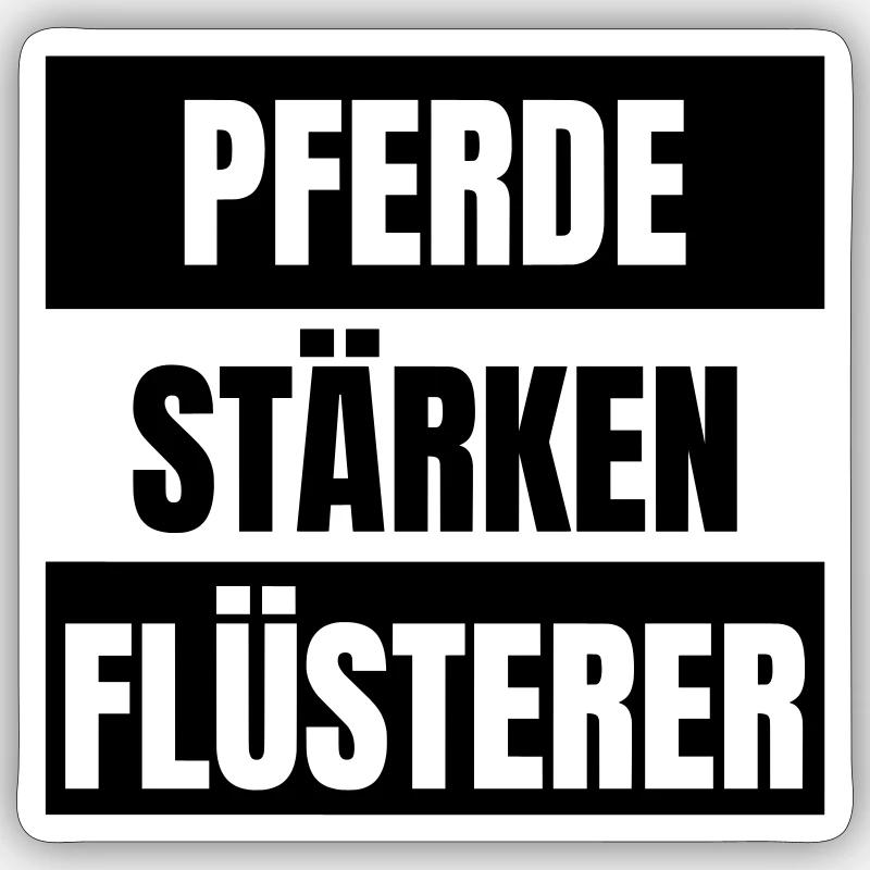 Pferdestärkenflüsterer Auto Fan Schrauber Tuning - Sticker Größe S (10 x 10 cm) - Mattweiß