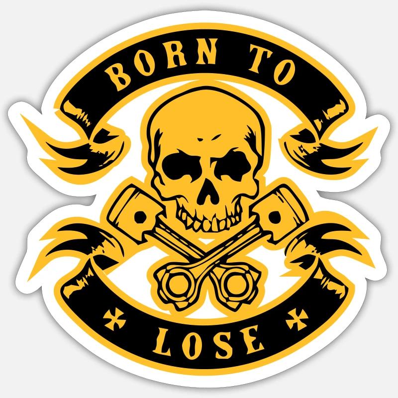 Né pour perdre la couleur Sticker taille S (10 x 10 cm)