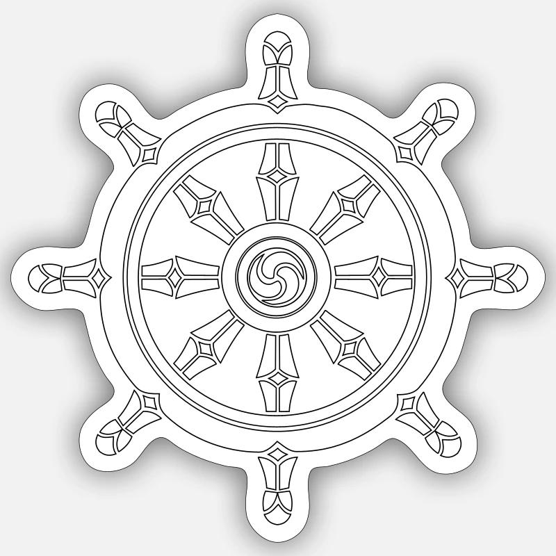Buddhism - Sticker size S (10 x 10 cm) - white matte