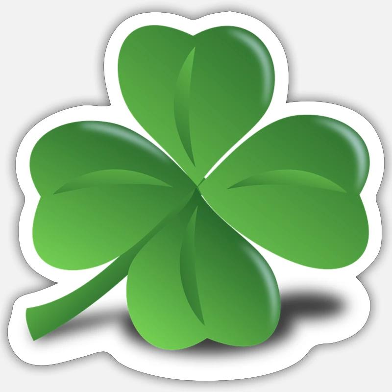 clover - Sticker size S (10 x 10 cm) - white matte