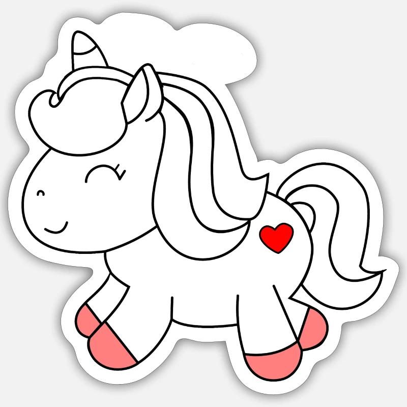 pony - Sticker size S (10 x 10 cm) - white matte