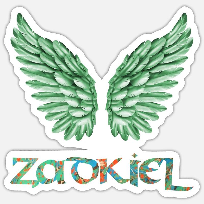 ange zadkiel e 4 - Sticker taille S (10 x 10 cm) - blanc mat
