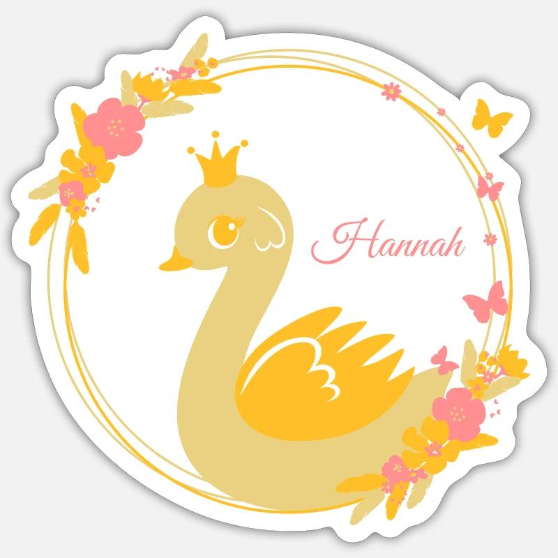 Hannah - Sticker taille S (10 x 10 cm) - blanc mat