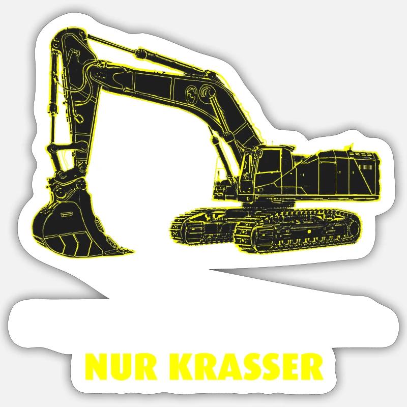 Bagger, Baggern ist krasser Sticker Größe S (10 x 10 cm)