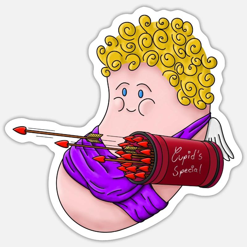 CupidBean - Sticker Größe S (10 x 10 cm) - Mattweiß