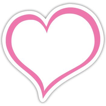 Baby Girl Footprint with Heart - Sticker size S (10 x 10 cm) - white matte - Front