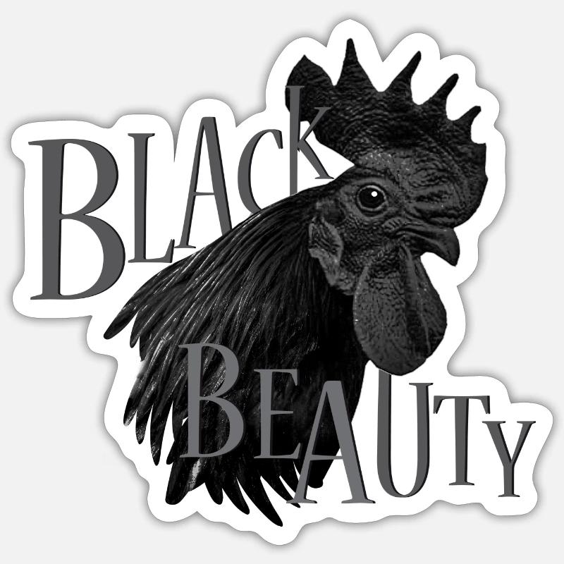 Beauté noire - Sticker taille S (10 x 10 cm) - blanc mat