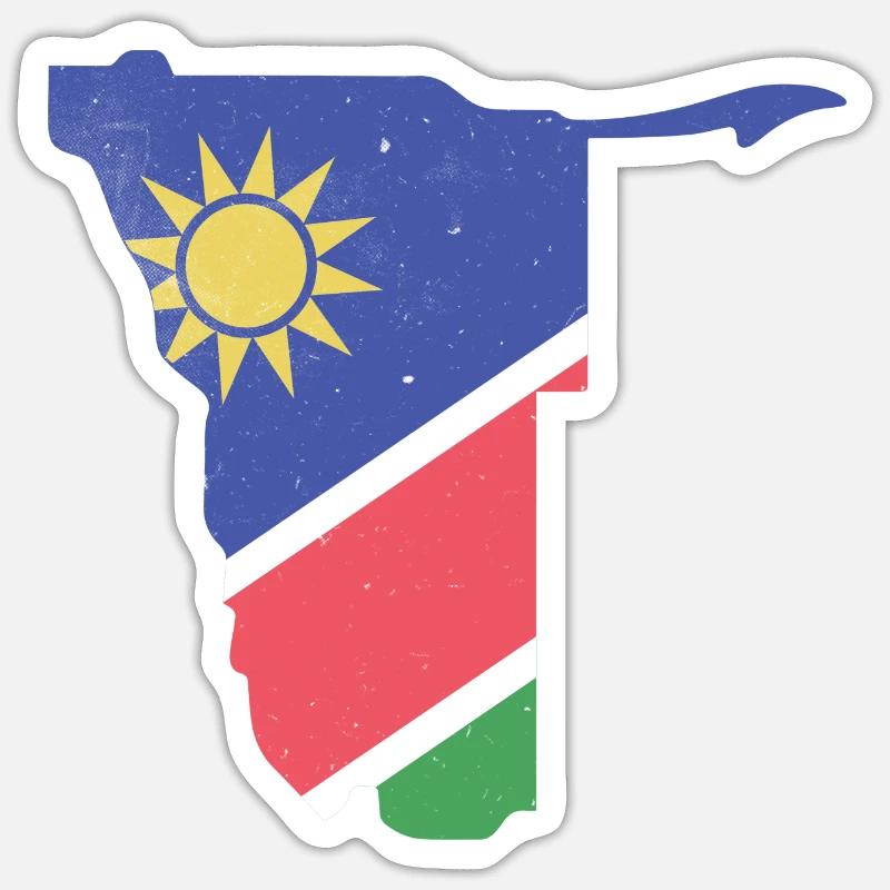 Namibia - Sticker Größe S (10 x 10 cm) - Mattweiß