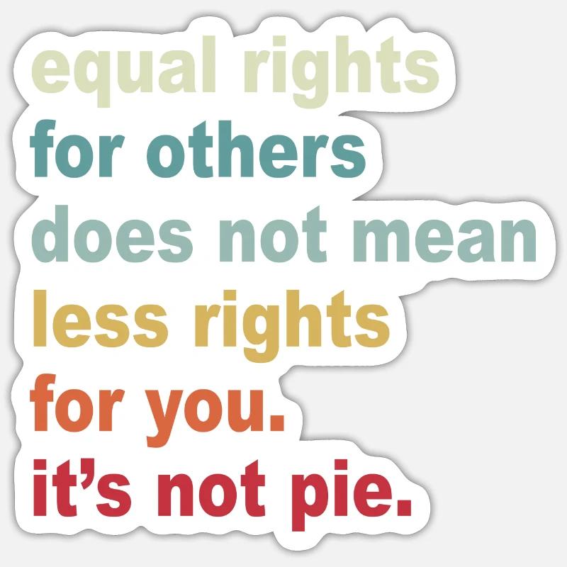 Equal Rights Graphic - Sticker size S (10 x 10 cm) - white matte
