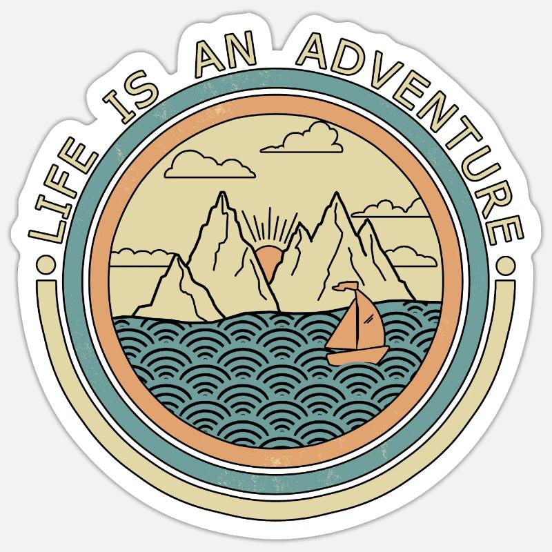 Funny Sailing, Sailing, Funny Sailing Sticker size S (10 x 10 cm)