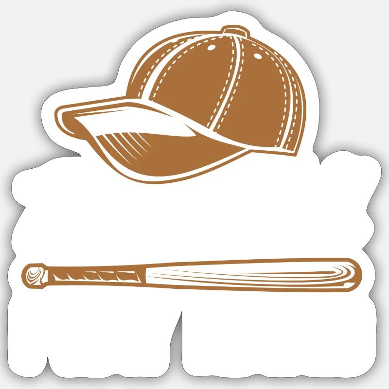 Baseball - Sticker size S (10 x 10 cm) - white matte