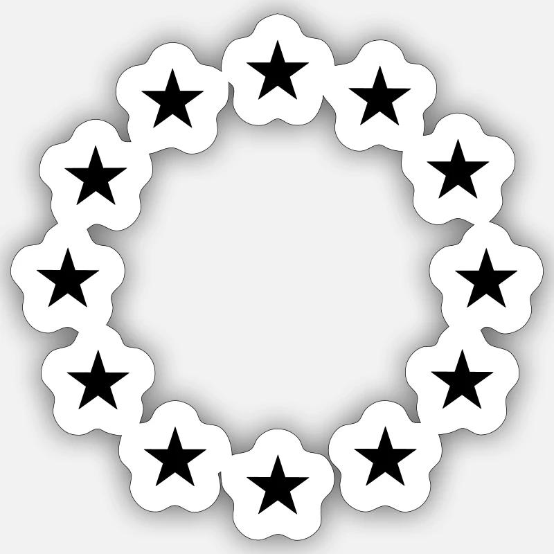 Star Circle Logo Sticker Größe S (10 x 10 cm)