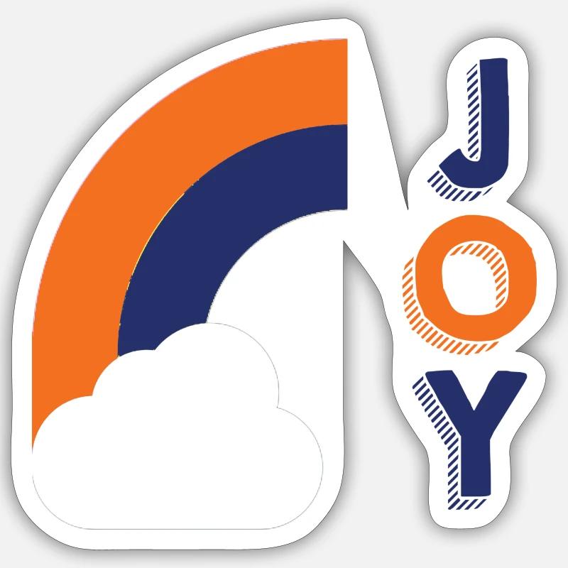 Joy - Sticker taille S (10 x 10 cm) - blanc mat
