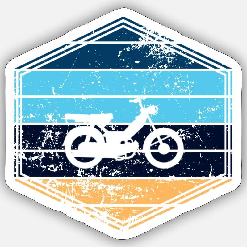 Moped - Sticker size S (10 x 10 cm) - white matte