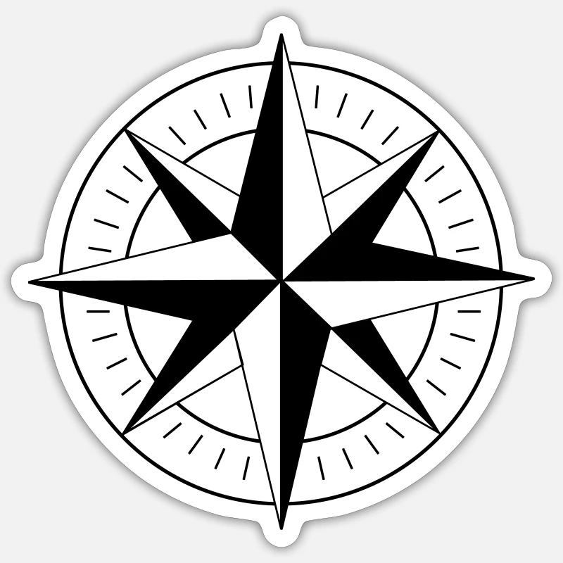 Compass Sticker size S (10 x 10 cm)