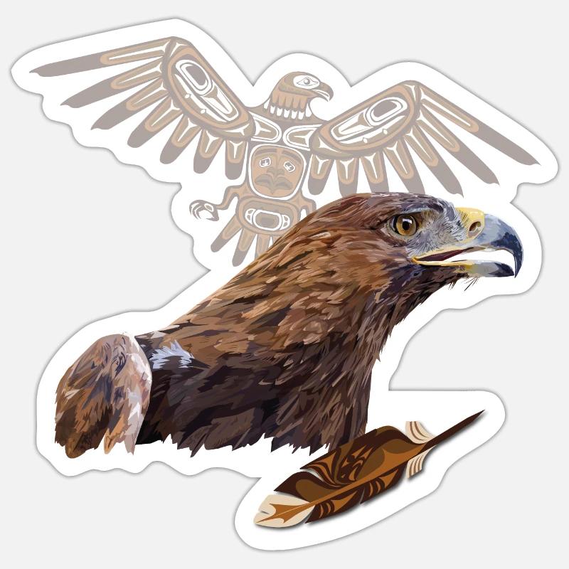 Steinadler - Sticker Größe S (10 x 10 cm) - Mattweiß