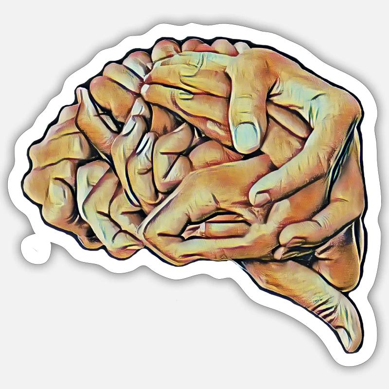 Artistic Brain - Sticker size S (10 x 10 cm) - white matte