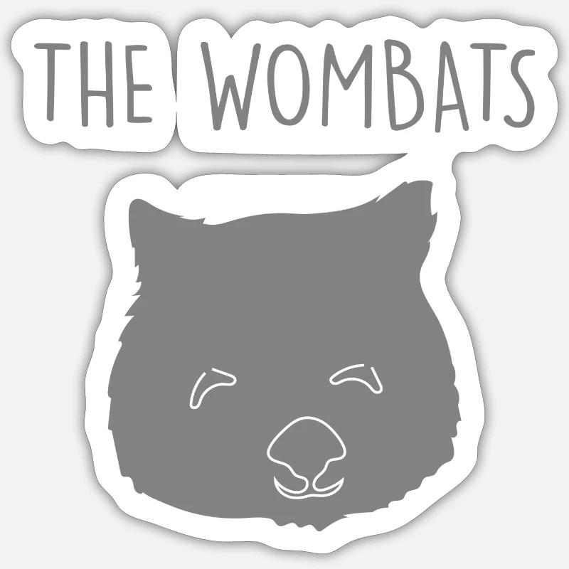 Der Wombat - Sticker Größe S (10 x 10 cm) - Mattweiß