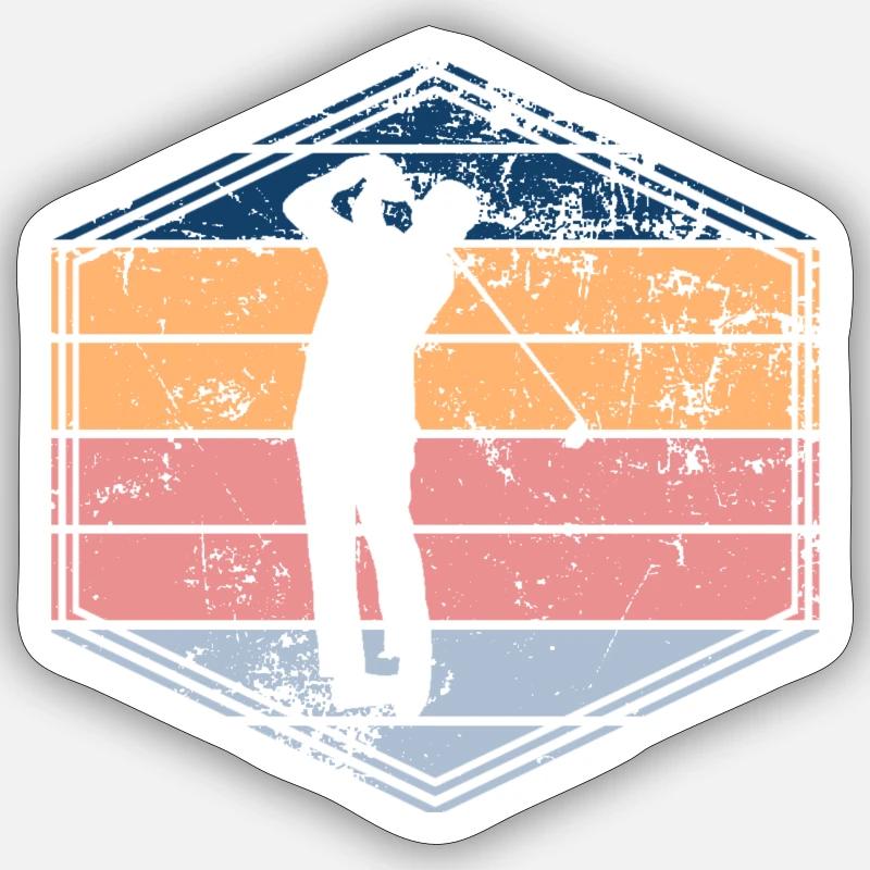 Golf - Sticker Größe S (10 x 10 cm) - Mattweiß