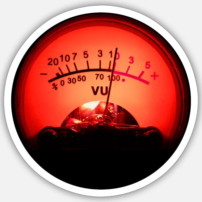VU Meter Sticker size S (10 x 10 cm)