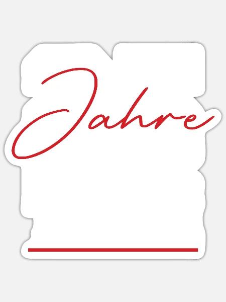 Team 25 Jahre Jubiläum Silberhochzeit - Sticker Größe S (10 x 10 cm) - Mattweiß