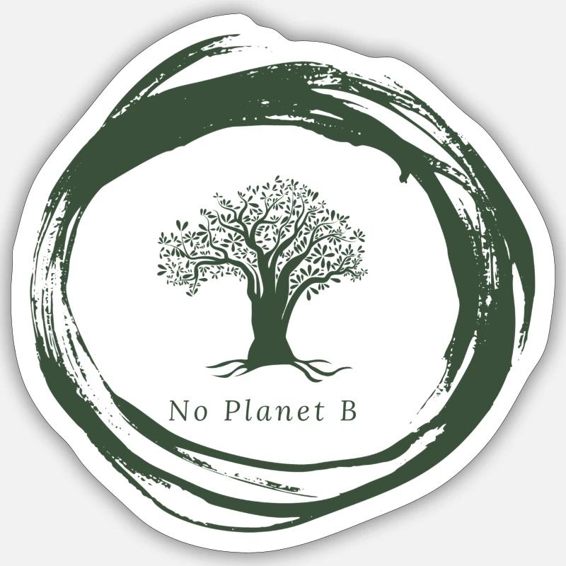 No Planet B - Umweltschutz - Sticker Größe S (10 x 10 cm) - Mattweiß