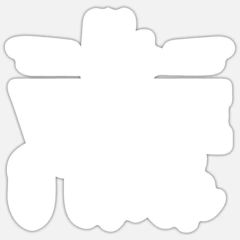 Vin - Sticker taille S (10 x 10 cm) - blanc mat