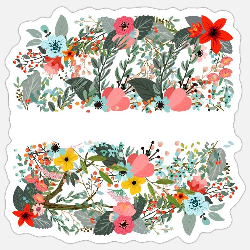 SPRING VIBES - Sticker taille S (10 x 10 cm) - blanc mat