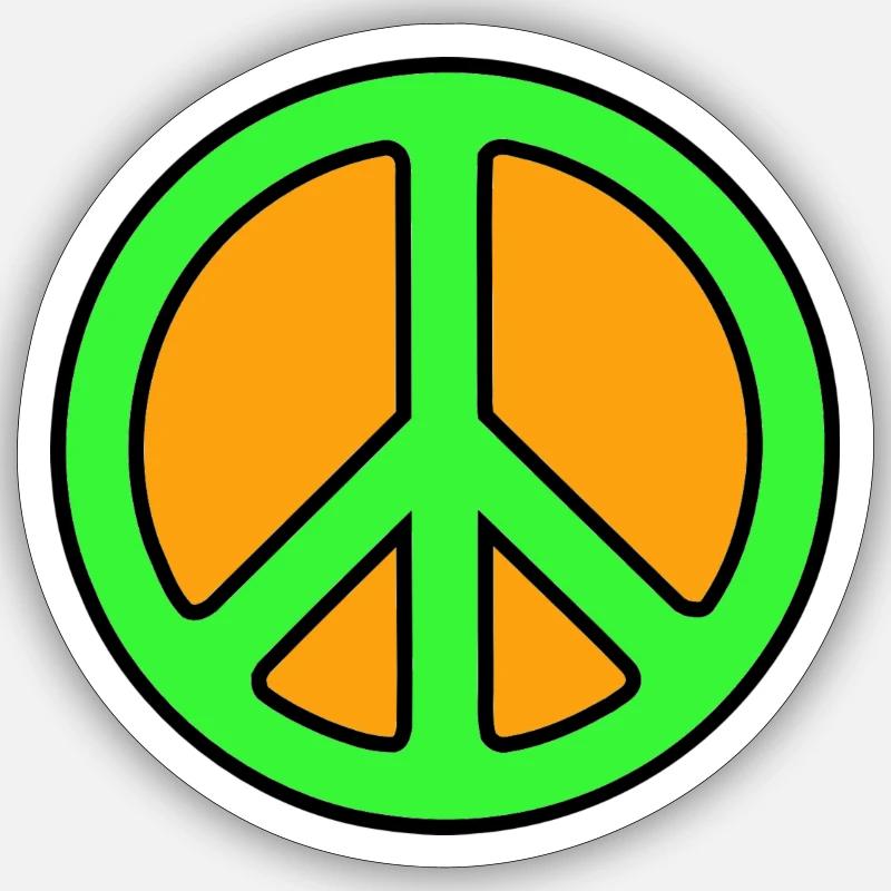 Peace - Sticker size S (10 x 10 cm) - white matte