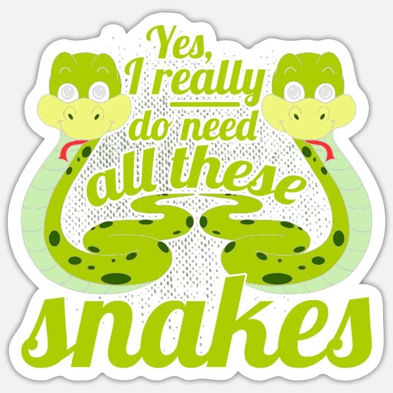 I Really Do Need All These Snakes Python serpent Sticker taille S (10 x 10 cm)
