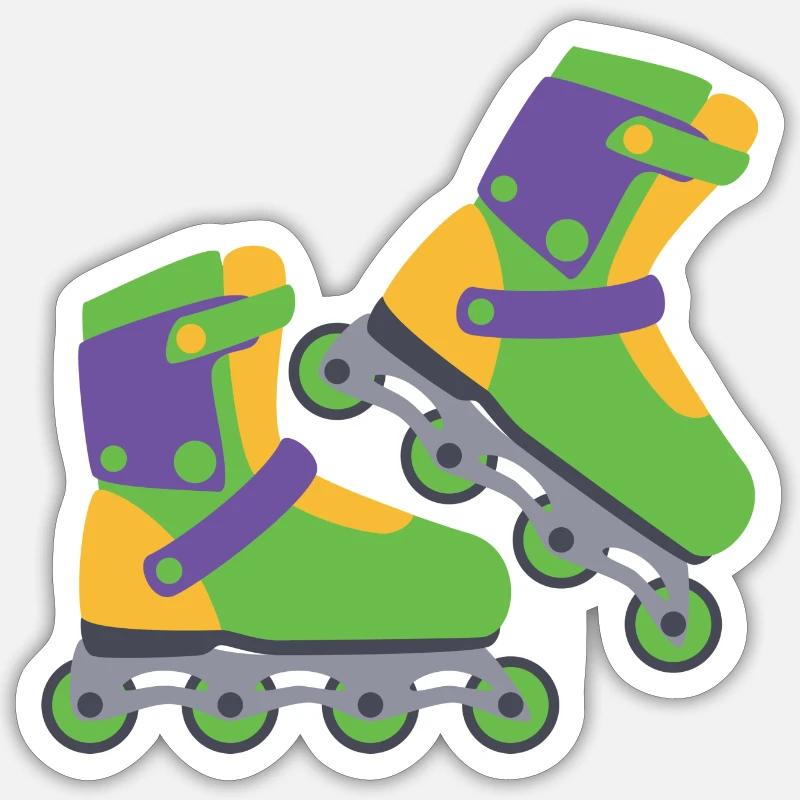 roller skates - Sticker size S (10 x 10 cm) - white matte