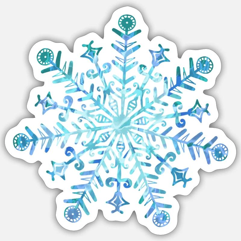 Snowflake Ornament - Sticker size S (10 x 10 cm) - white matte