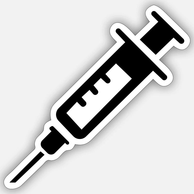 syringe Sticker size S (10 x 10 cm)