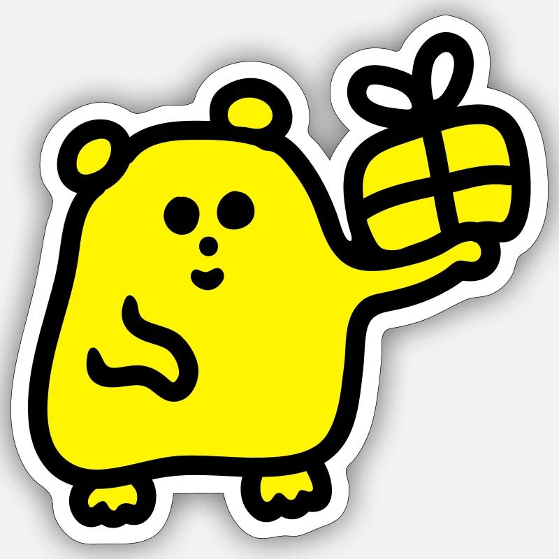 Hamster avec cadeau Sticker taille S (10 x 10 cm)
