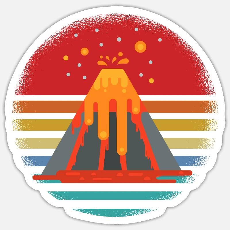 Vulkan Sticker Größe S (10 x 10 cm)