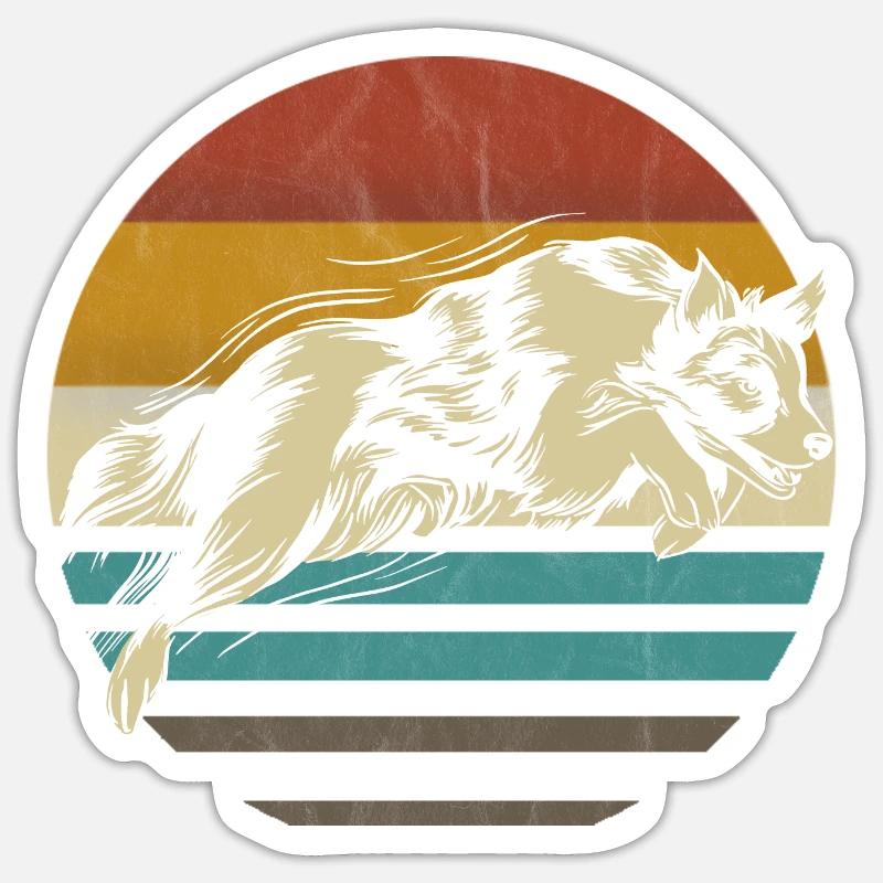 Border Collie chien chiot élevage Agility chien de compagnie Sticker taille S (10 x 10 cm)