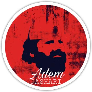 AdemJashari - Sticker size S (10 x 10 cm) - white matte - Front